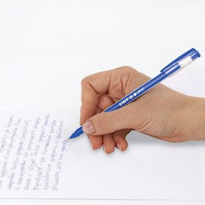 Ручка шариковая масляная STAFF Basic "OBP-320", СИНЯЯ, корпус голубой, узел 0,7 мм, линия письма 0,35 мм