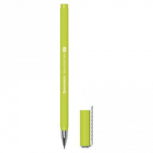 Ручка шариковая BRAUBERG SOFT TOUCH STICK "NEON", СИНЯЯ, мягкое покрытие, корпус ассорти, узел 0,7 мм, 143697