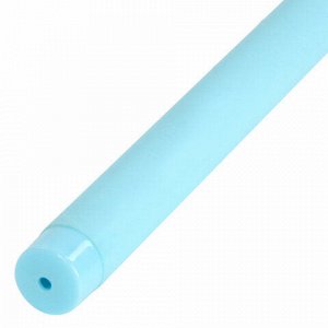 Ручка шариковая BRAUBERG SOFT TOUCH STICK "PASTEL" СИНЯЯ, мягкое покрытие, корпус ассорти, узел 0,7 мм, 143698