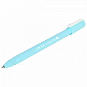 Ручка шариковая BRAUBERG SOFT TOUCH STICK "PASTEL" СИНЯЯ, мягкое покрытие, корпус ассорти, узел 0,7 мм, 143698