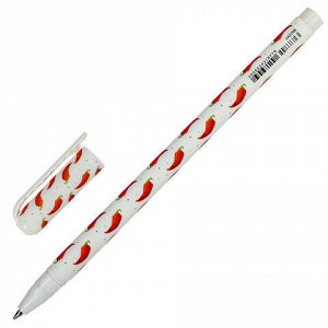 Ручка шариковая BRAUBERG SOFT TOUCH STICK "CHILI PEPPER", СИНЯЯ, мягкое покрытие, узел 0,7 мм, 143708