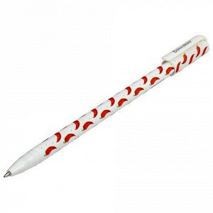 Ручка шариковая BRAUBERG SOFT TOUCH STICK "CHILI PEPPER", СИНЯЯ, мягкое покрытие, узел 0,7 мм, 143708