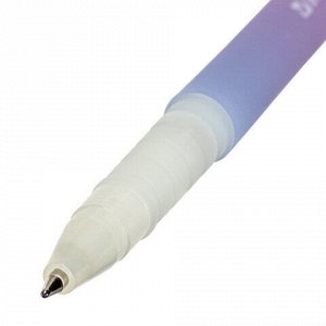 Ручка шариковая BRAUBERG SOFT TOUCH GRIP "GRADIENT PASTEL", СИНЯЯ, мягкое покрытие, ассорти, узел 0,7 мм, 143711