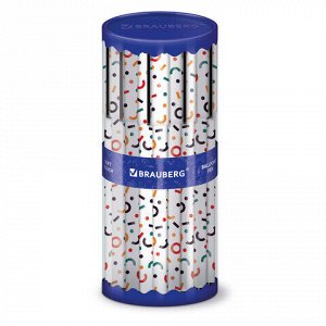 Ручка шариковая BRAUBERG SOFT TOUCH GRIP "CONFETTI", СИНЯЯ, мягкое покрытие, узел 0,7 мм, 143723