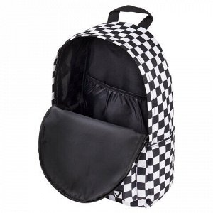 Рюкзак BRAUBERG POSITIVE универсальный, карман-антивор, "Black and White", 42х28х14 см