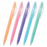 Ручка шариковая автоматическая BRAUBERG &quot;PASTEL&quot;, СИНЯЯ, корпус ассорти, 0,7 мм, линия письма 0,35 мм, 143456
