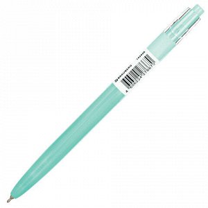 Ручка шариковая автоматическая BRAUBERG "PASTEL", СИНЯЯ, корпус ассорти, 0,7 мм, линия письма 0,35 мм