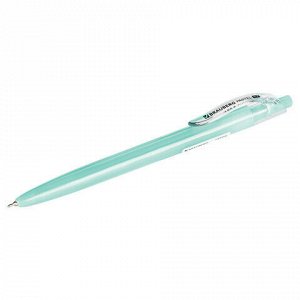 Ручка шариковая автоматическая BRAUBERG "PASTEL", СИНЯЯ, корпус ассорти, 0,7 мм, линия письма 0,35 мм