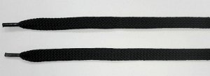 Шнурки кроссовочные дл. 90 см № 365 ДС чёрные шир. 10 мм