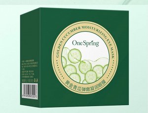 One Spring, Гидрогелевые увлажняющие патчи для век с экстрактом Огурца Golden Cucumber, 60 шт
