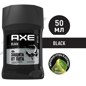 AXE мужской твердый антиперспирант дезодорант, BLACK, Морозная груша и кедр, 48 часов защиты без пятен 50 мл