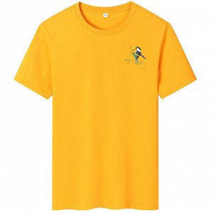 Мужская футболка, принт "Тукан", цвет жёлтый