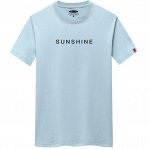 Мужская футболка, надпись &quot;Sunshine&quot;, цвет голубой