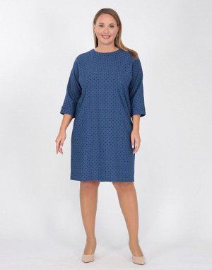 Платье Милагрос/6-991 - 65-05 синий , горох