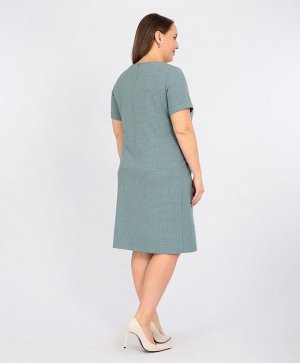 Платье Иволга/6-325 - 22-146 зеленый, клетка