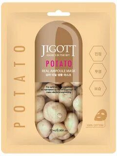 JIGOTT. Ампульная тканевая маска с экстрактом КАРТОФЕЛЯ, POTATO REAL AMPOULE MASK, 27 мл