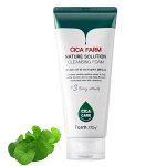 Пенка для умывания с центеллой FarmStay Cica Farm Nature Solution Cleansing Foam, 180мл