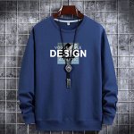 Мужской свитшот, надпись &#039;&#039;Design&#039;&#039;, цвет синий