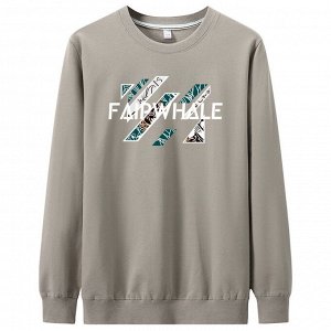 Мужской свитшот, надпись ''Faipwhale'', цвет хаки