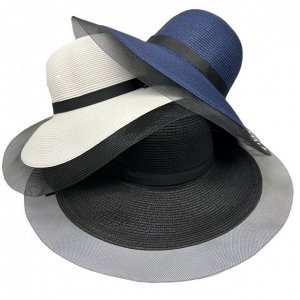 Шляпа Летняя соломенная шляпа последний тренд моды 2022. Широкие поля, контрастная белая надпись. Это широкополая дизайнерская шляпа из соломки с прозрачными полями. Она создана для того, чтобы наши п