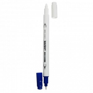 Ручка со стираемыми чернилами капилярная deVENTE, 0.5 мм и 3 мм, белый корпус, синяя