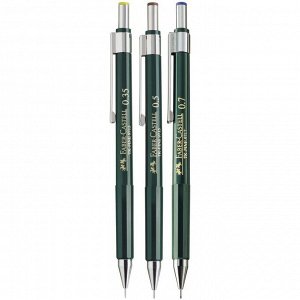 Набор карандашей механических Faber-Castell TK-Fine 97, HB, 0,35/0,5/0,7 мм, в пластиковой упаковке c европодвесом