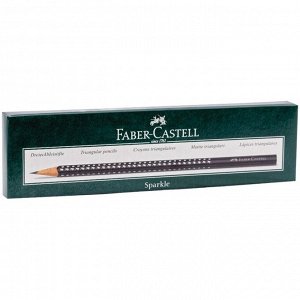 Карандаш чернографитный Faber-Castell "Sparkle" В, трехгранный, заточенный, кокосовое молоко