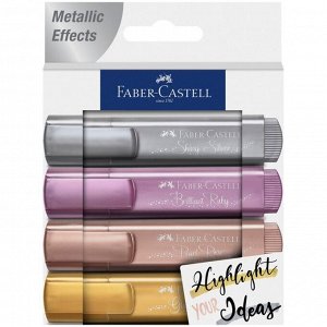 Набор текстовыделителей Faber-Castell TL 46 Metallic, 4 цвета, 1 - 5 мм