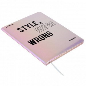 Дневник школьный для 1-11 класса, Style is Never Wrong, твёрдая обложка, искусственная кожа, блок 80 г/м2, ляссе