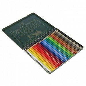Карандаши художественные цветные Faber-Castell Polychromos® 24 цвета, в металлической коробке