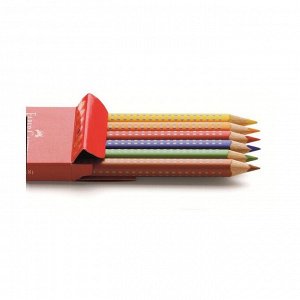 Карандаши 6 цветов Faber-Castell Jumbo GRIP трёхгранные