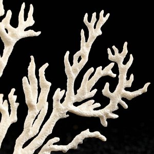 Декор для аквариума "Коралл" силиконовый, светящийся в темноте, 17 х 16 см, белый
