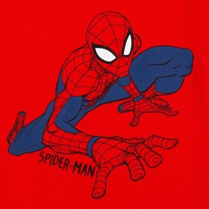 Футболка MARVEL «Человек паук», рост 110-116 (32), цвет красный/чёрный