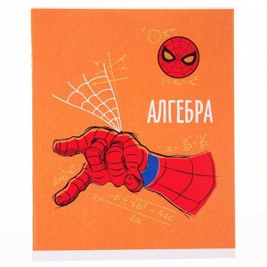 Тетрадь предметная 48 листов, клетка, "Алгебра", Человек-паук