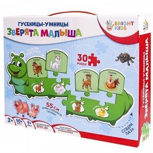 Игра Гусеницы-умницы Зверята малыши ИН-4954 BRIGHT KIDS