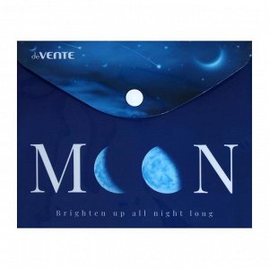 Папка-конверт на кнопке А6+ (170 х 140 мм) 150 мкм, горизонтальная, deVENTE Moon