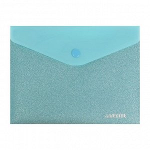 Папка-конверт на кнопке А6 deVENTE, горизонтальная, 114 х 158 мм, 350 мкм, Glitter Shine, фактура "песок", светло-бежевая