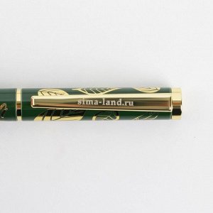 Ручка в подарочном футляре «Дорогому учителю», металл, синяя паста, 1.0 мм