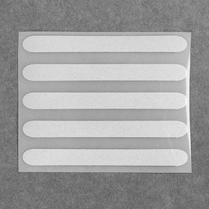 Светоотражающая термонаклейка «Полосы», 10 x 1 см, 5 шт на листе, цвет серый