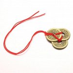 Талисман Три монеты на нити, монета 22 мм