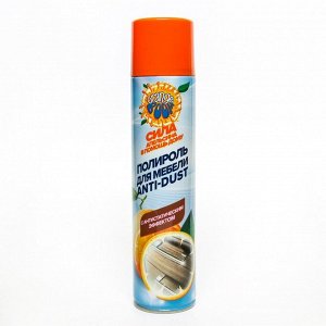 Полироль для мебели Anti-Dust Orange boom, с антистатическим эффектом 300 мл