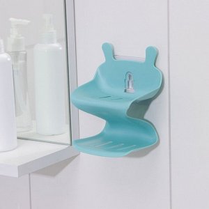Держатель для ванных принадлежностей на липучке «Волна», 12x11x14 см, цвет МИКС