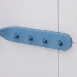 Держатель для ванных принадлежностей на липучке «Решение», 41?7?4,5 см, цвет МИКС