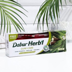 Набор Dabur Herb'l ним: зубная паста, 150 г + зубная щётка