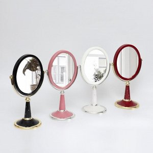 Зеркало на ножке, двустороннее, зеркальная поверхность 13,5 ? 16,5 см, цвет МИКС