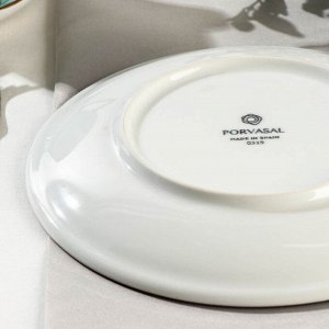 Тарелка фарфоровая плоская DOTS menta, d=20 см, цвет бирюзовый