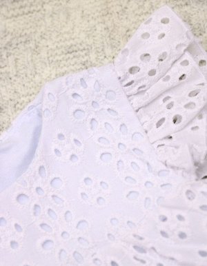 Платье для девочки летнее хлопок шитье Марбелья цвет Белый(жасмин)