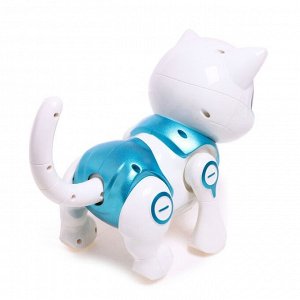 Робот-кошка, интерактивная «Новогодняя Джесси», русское озвучивание, цвет голубой