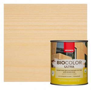 Защитный декоративный состав для древесины NEOMID BioColor ULTRA бесцветный глянцевый 9л