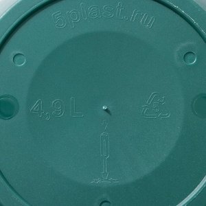 Горшок для цветов с поддоном «Антик», 4.9 л, d=25 см, пластиковый, цвет малахит